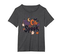 Too Cute to Spook: Adorable Halloween Fun for Kids T-Shirt, Women's Plus, Dark Heather Grey, 2X