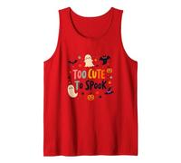 Too Cute to Spook: Adorable Halloween Fun for Kids Tank Top, Men, Red, S