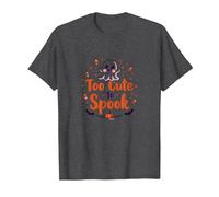 Too Cute to Spook: Adorable Halloween Ghost T-Shirt, Men, Dark Heather Grey, XL