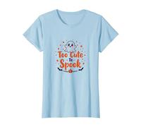 Too Cute to Spook: Adorable Halloween Ghost T-Shirt, Women, Baby Blue, 3XL