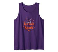 Too Cute to Spook: Adorable Halloween Ghost Tank Top, Men, Purple, M