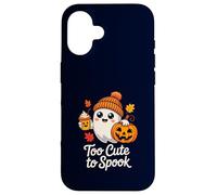 Too Cute to Spook Ghost Halloween Pumpkin Spice Latte Case for iPhone 16