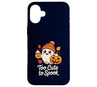 Too Cute to Spook Ghost Halloween Pumpkin Spice Latte Case for iPhone 16 Plus