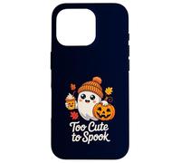 Too Cute to Spook Ghost Halloween Pumpkin Spice Latte Case for iPhone 16 Pro