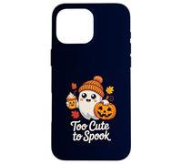 Too Cute to Spook Ghost Halloween Pumpkin Spice Latte Case for iPhone 16 Pro Max