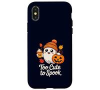 Too Cute to Spook Ghost Halloween Pumpkin Spice Latte Case for iPhone X/XS