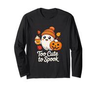 Too Cute to Spook Ghost Halloween Pumpkin Spice Latte Long Sleeve T-Shirt