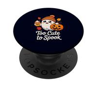 Too Cute to Spook Ghost Halloween Pumpkin Spice Latte PopSockets Adhesive PopGrip