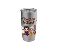 Too Cute to Spook Halloween Cartoon Characters Stainless Steel Insulated Tumbler