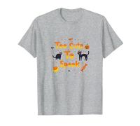 Too Cute to Spook Halloween Cats Ghosts Pumpkin Fun T-Shirt, Men, Heather Grey, S