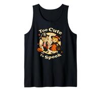 Too Cute to Spook Halloween Cats Retro Kittens Tank Top
