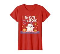 Too Cute to Spook Halloween Kids Ghostly Fun T-Shirt, Women, Red, S