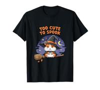 Too Cute to Spook Hamster Witch Halloween T-Shirt