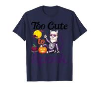 Too Cute to Spook Rocking Alpaca Skeleton Halloween Cauldron T-Shirt