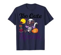 Too Cute to Spook Rocking Skunk Skeleton Halloween Cauldron T-Shirt