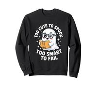 Too Cute To Spook Too Smart To Fail Halloween Study Sweatshirt