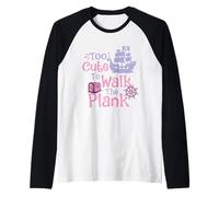 Too Cute to Walk The Plank - Buccaneer Freebooter Pirate Raglan Baseball Tee
