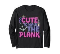 Too Cute to Walk The Plank Pirate Party Outfit Long Sleeve T-Shirt