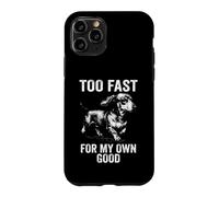 Too Fast For My Own Good - Running Vintage Dachshund Drawing Case for iPhone 11 Pro
