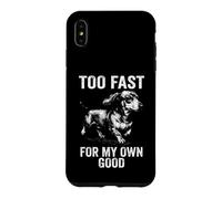 Too Fast For My Own Good - Running Vintage Dachshund Drawing Case for iPhone XS Max