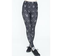 Too Fast - Goat Head Pentagram High Waist Black - Leggings - black - S - 92% Polyester, 8% Elastane S