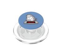 Too Fat Grumpy Tabby Cat Funny Diet Humor PopSockets PopGrip for MagSafe