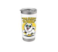 Too Fluffy to Handle - Cool Playful Samoyed with Sunglasses Stainless Steel Insulated Tumbler