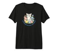 Too Fragile for Toxic Masculinity Cat Flowery Premium T-Shirt
