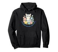 Too Fragile For Toxic Masculinity Cat Flowery Pullover Hoodie