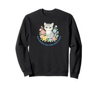 Too Fragile For Toxic Masculinity Cat Flowery Sweatshirt