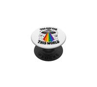 Too Gay For This World UFO Alien LGBTQ Pride Graphic PopSockets Adhesive PopGrip