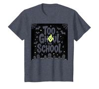 Too Ghoul for School: Spooky Student Halloween Fun T-Shirt, Kids, Heather Blue, 2 Years