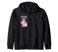 Too Glam To Give A Damn Funny Cat | Glam Cat Humor Zip Hoodie