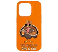 Too Glam to Give a Yam Coffee Bow Thanksgiving Turkey Kids Case for iPhone 15 Pro