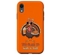 Too Glam to Give a Yam Coffee Bow Thanksgiving Turkey Kids Case for iPhone XR