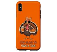 Too Glam to Give a Yam Coffee Bow Thanksgiving Turkey Kids Case for iPhone XS Max
