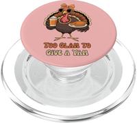 Too Glam to Give a Yam Coffee Bow Thanksgiving Turkey Kids PopSockets PopGrip for MagSafe