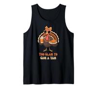 Too Glam to Give a Yam Coffee Bow Thanksgiving Turkey Kids Tank Top