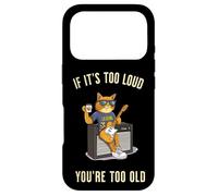 Too Loud Too Old Rock Roll Cat Dad Playing Guitar Sarcastic Case for iPhone 17 Pro
