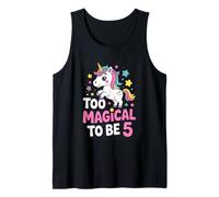 Too Magical to Be 5 Unicorn Birthday Girl Tank Top