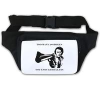 Too Many Assholes not Enough Bullets Waist Bag Fanny Pack White