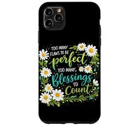 Too Many Blessings To Count Christian Floral Faith Prayer Case for iPhone 11 Pro Max