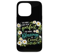 Too Many Blessings To Count Christian Floral Faith Prayer Case for iPhone 13 Pro