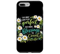 Too Many Blessings To Count Christian Floral Faith Prayer Case for iPhone 7 Plus/8 Plus
