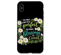 Too Many Blessings To Count Christian Floral Faith Prayer Case for iPhone XS Max