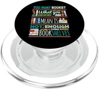 Too Many Books Not Enough Shelves Book Club Gift PopSockets PopGrip for MagSafe