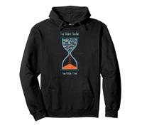 Too Many Books Too Little Time Bookworm Hourglass Pullover Hoodie, Adult Unisex, Black, S