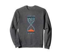 Too Many Books Too Little Time Bookworm Hourglass Sweatshirt, Adult Unisex, Dark Heather Grey, XXL