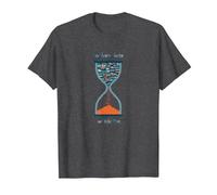 Too Many Books Too Little Time Bookworm Hourglass T-Shirt, Men, Dark Heather Grey, 3XL