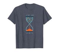 Too Many Books Too Little Time Bookworm Hourglass T-Shirt, Men, Heather Blue, 3XL